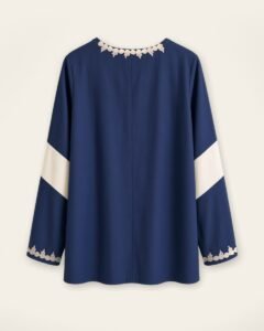 DRISSI, tunique navy — vue de dos