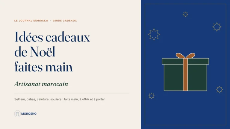 Couverture du journal Morosko : idées cadeaux artisanaux marocains pour Noël