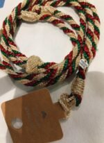 Cordon de téléphone long rouge, vert et doré avec boule coulissante, Idrissi's brand