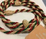 Cordon de téléphone rouge, vert et doré, détail de la boule coulissante, Idrissi's brand