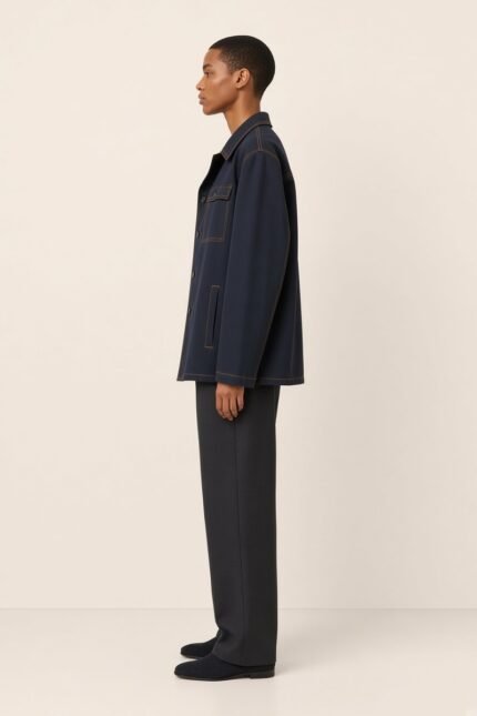 RARI, veste chore navy — vue de profil