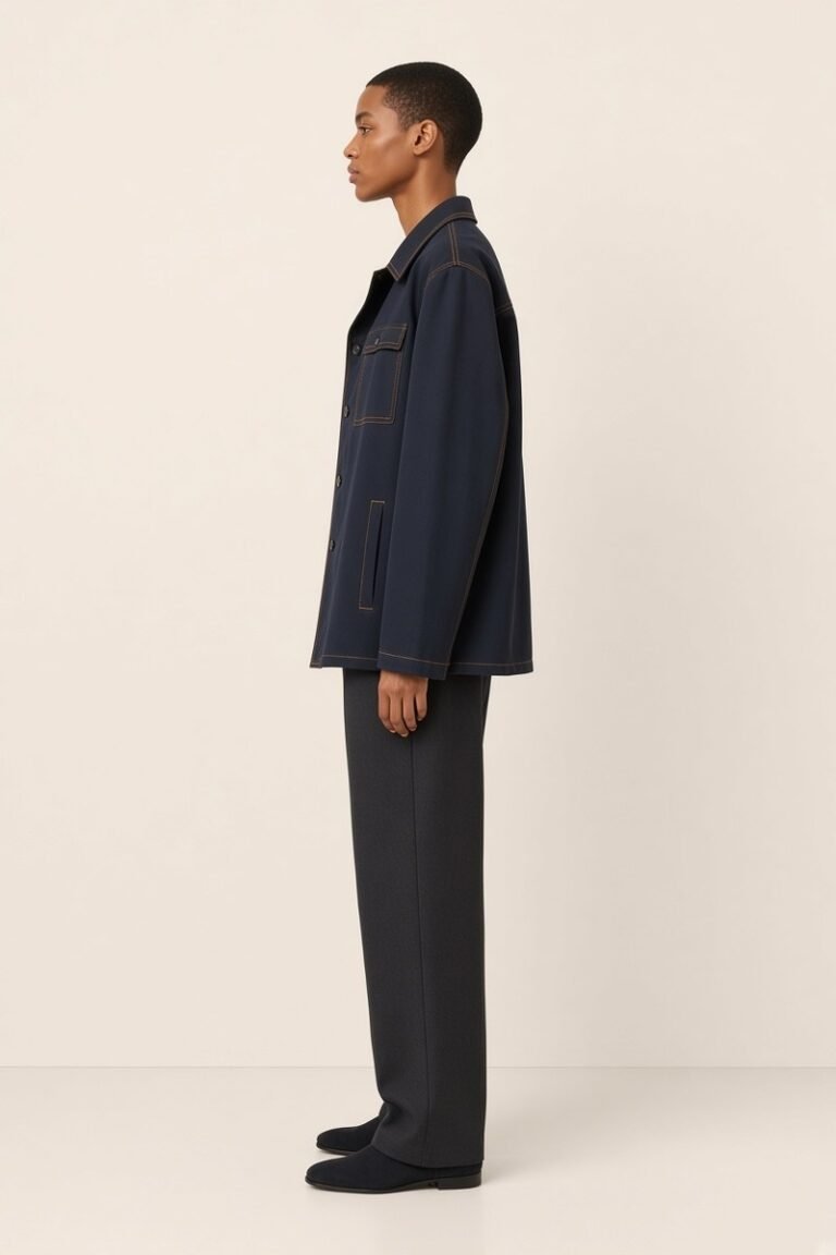 RARI, veste chore navy — vue de profil