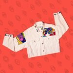 Veste FACES de Rime Sbai, à plat, devant