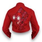 Veste RUBY PUNK rouge de Rime Sbai, vue de dos